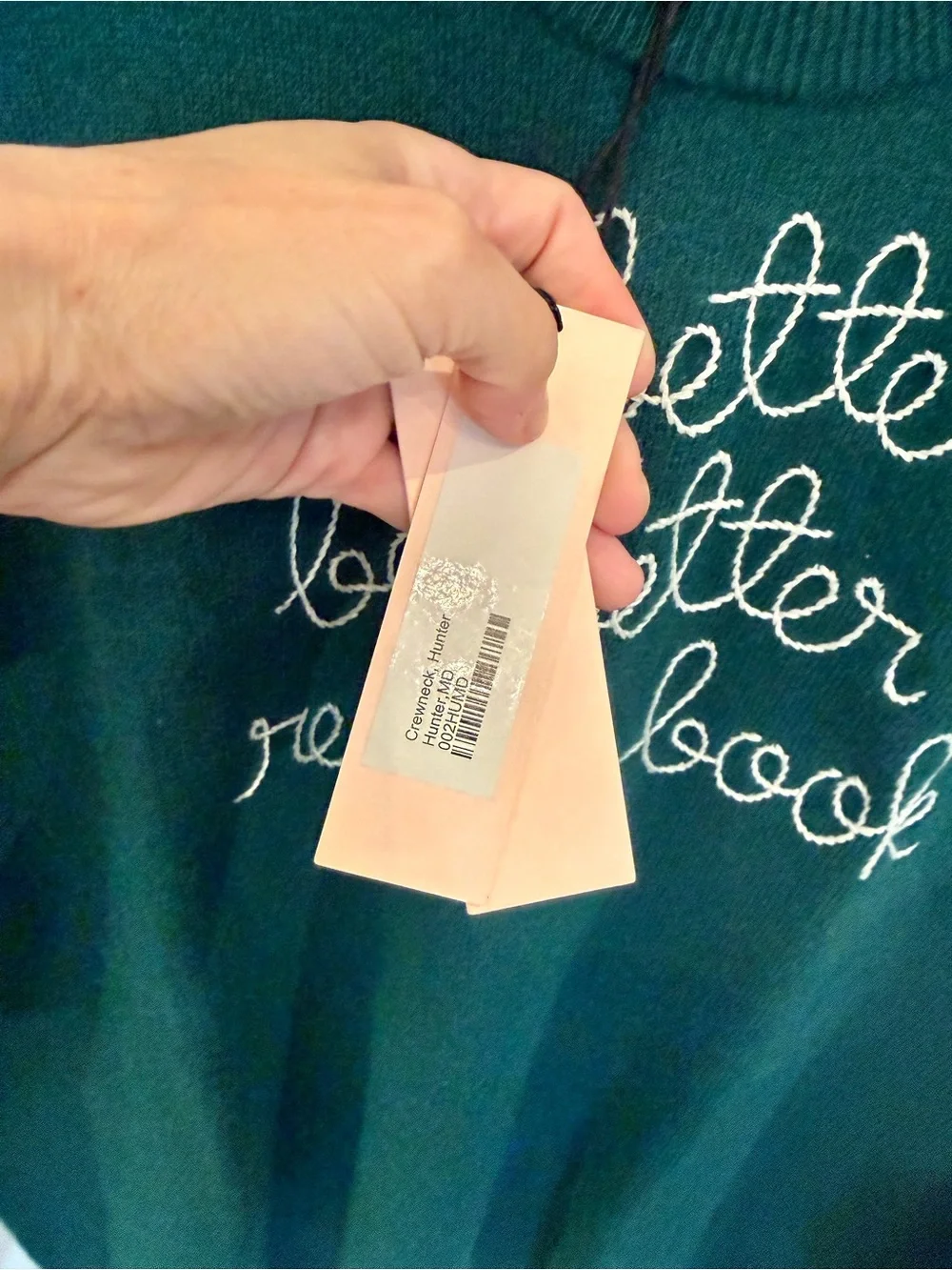 BRAND NEW Women’s Lingua Franca Crewneck Sweater, Size M - Picture 4 of 10
